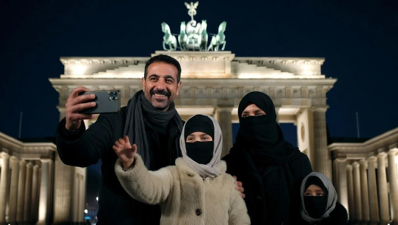 GERMANY | Syrians posting selfies at the Brandenburg Gate: Thanks for the exit tax!