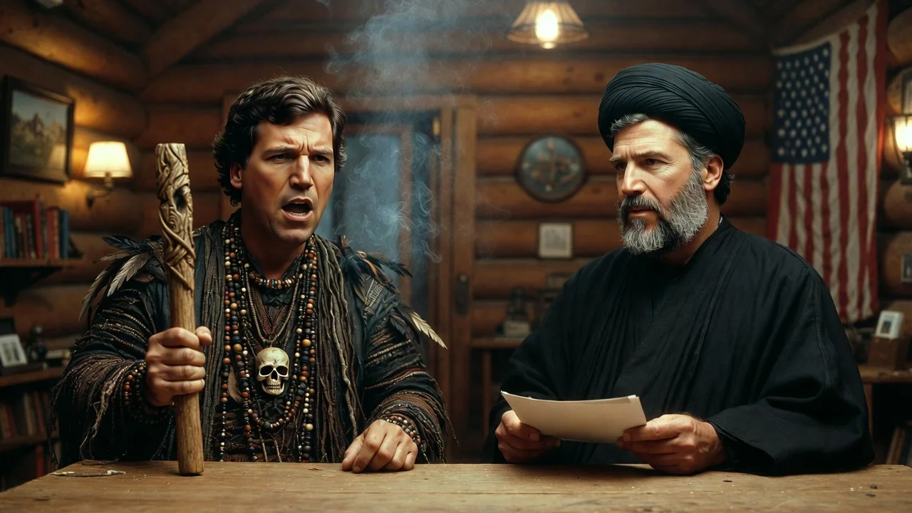 Future Tucker Carlson Travels Back In Time To Warn Himself He Will Convert To Voodoo Anyway